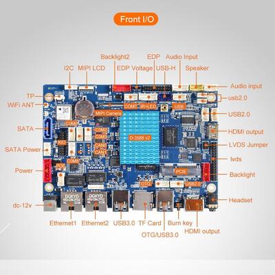 D-3568 Edge умная материнская плата ARM четырёхъядерная A55 опциональная OpenHarmony3.2
